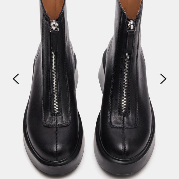 Women Black Zipper Boots - Picture 11 of 12